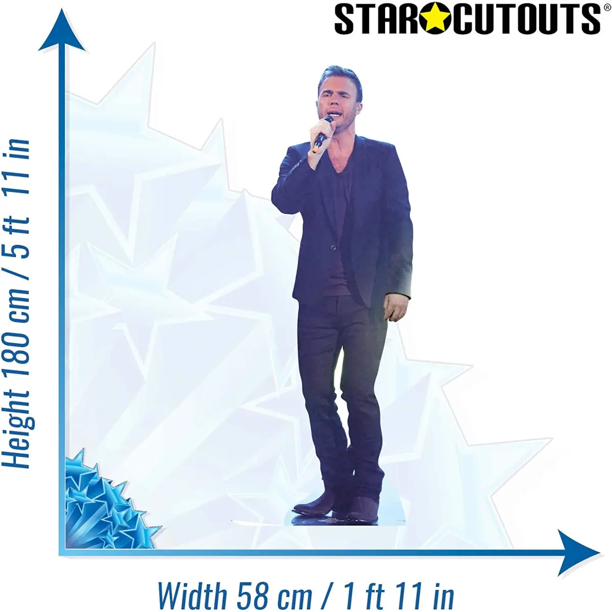 CS434 Gary Barlow Singing English Singe Songwriter Lifesize Cardboard Cutout Standee 2