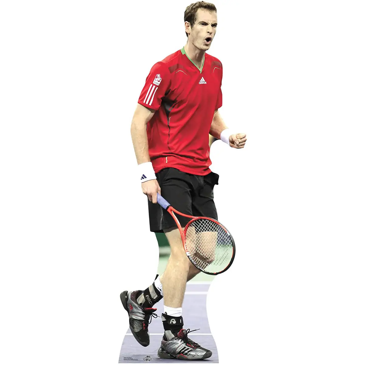 CS446 Sir Andy Murray On Court British Tennis Player Lifesize Cardboard Cutout Standee