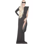 CS454 Lady Gaga Black Dress American Singe Songwriter Lifesize Cardboard Cutout Standee