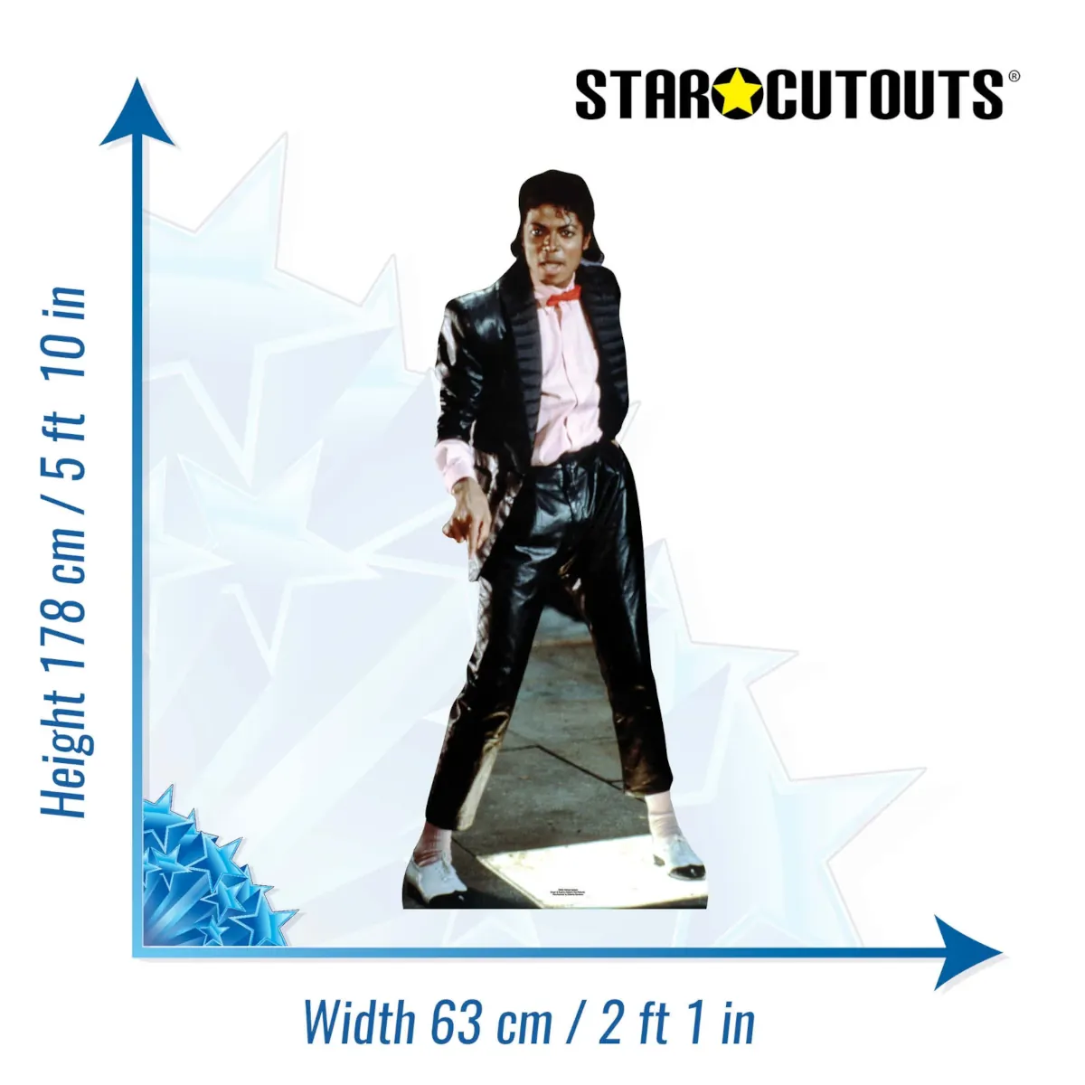 CS463 Michael Jackson 'Billie Jean' (American Singer Songwriter) Lifesize Cardboard Cutout Standee Size