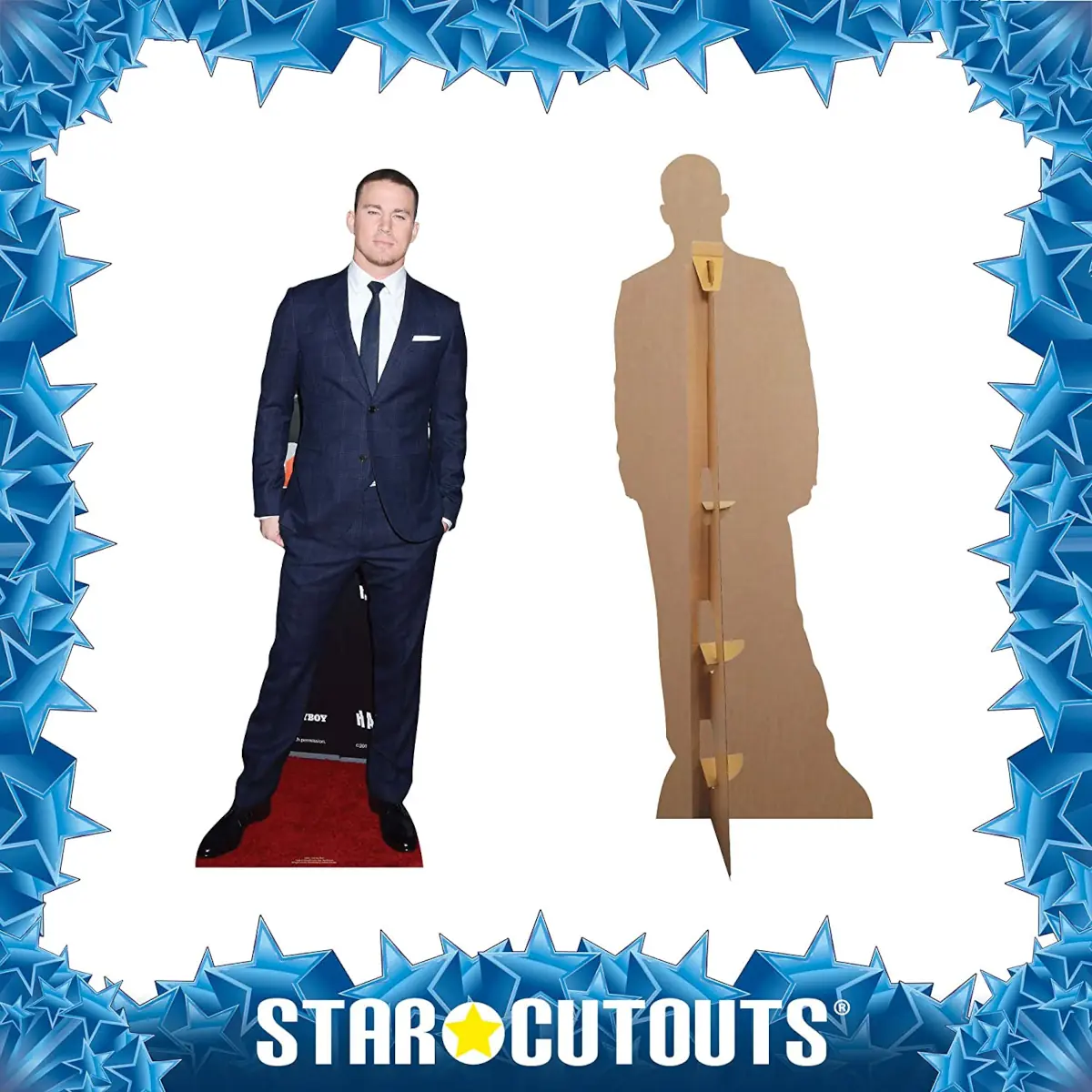 CS466 Channing Tatum Blue Suit American Actor Lifesize Cardboard Cutout Standee 3