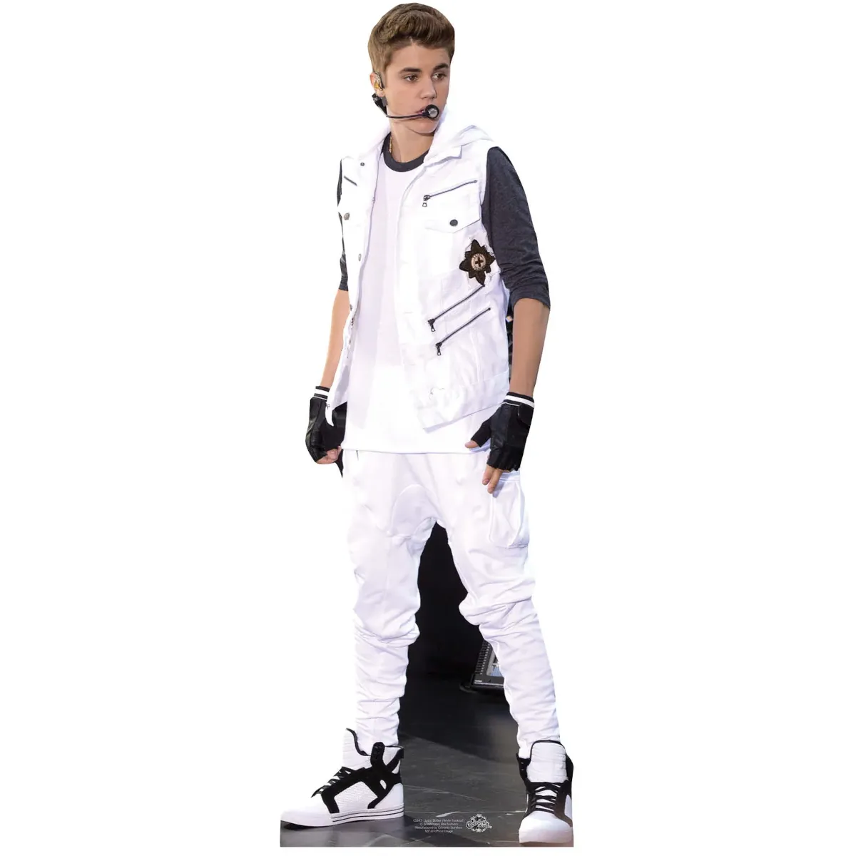 CS543 Justin Bieber 'White Tracksuit' (Canadian Singer) Lifesize Cardboard Cutout Standee Front