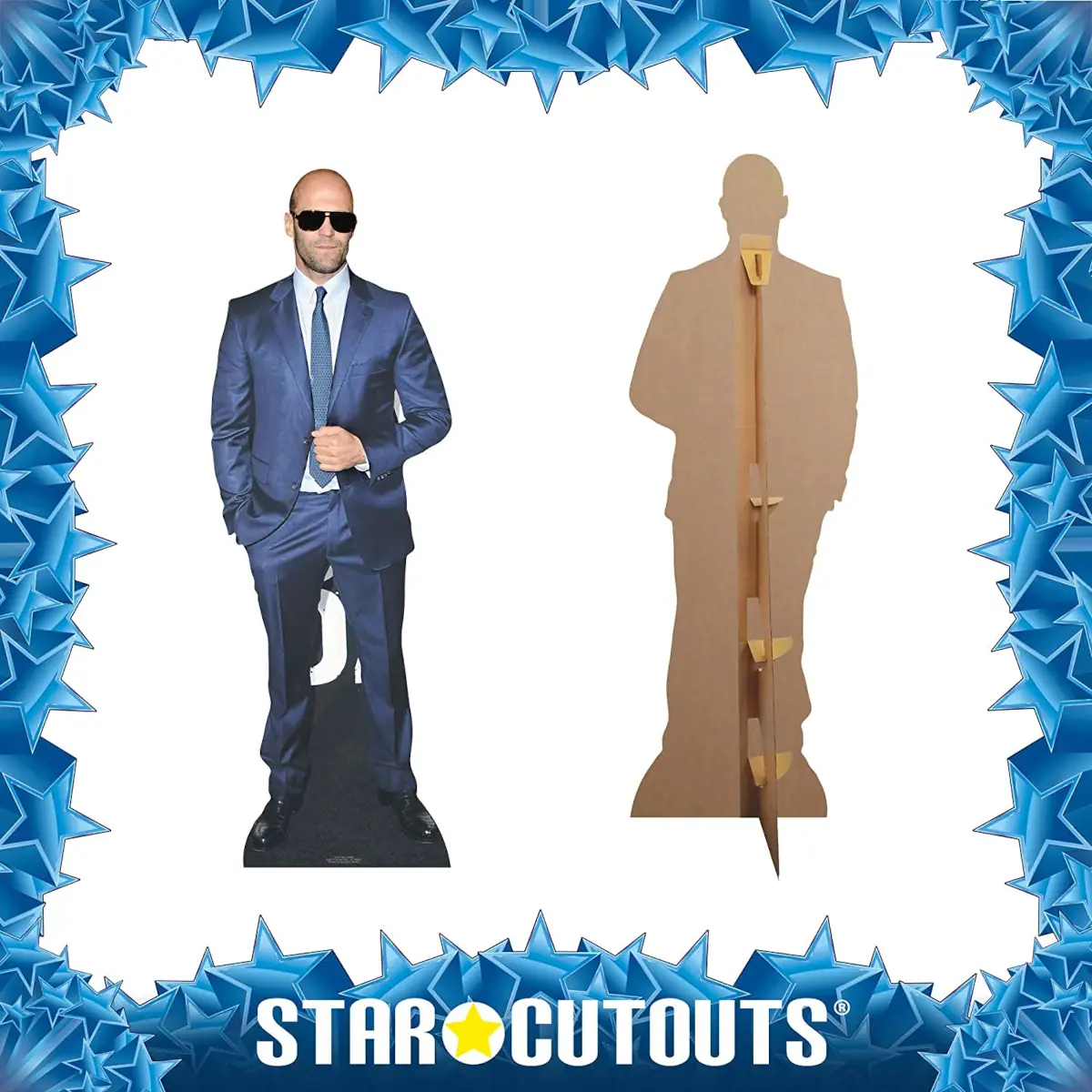 CS553 Jason Statham Blue Suit English Actor Lifesize Cardboard Cutout Standee 2