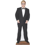 CS555 Sir Elton John Black Suit British Singer Lifesize Cardboard Cutout Standee