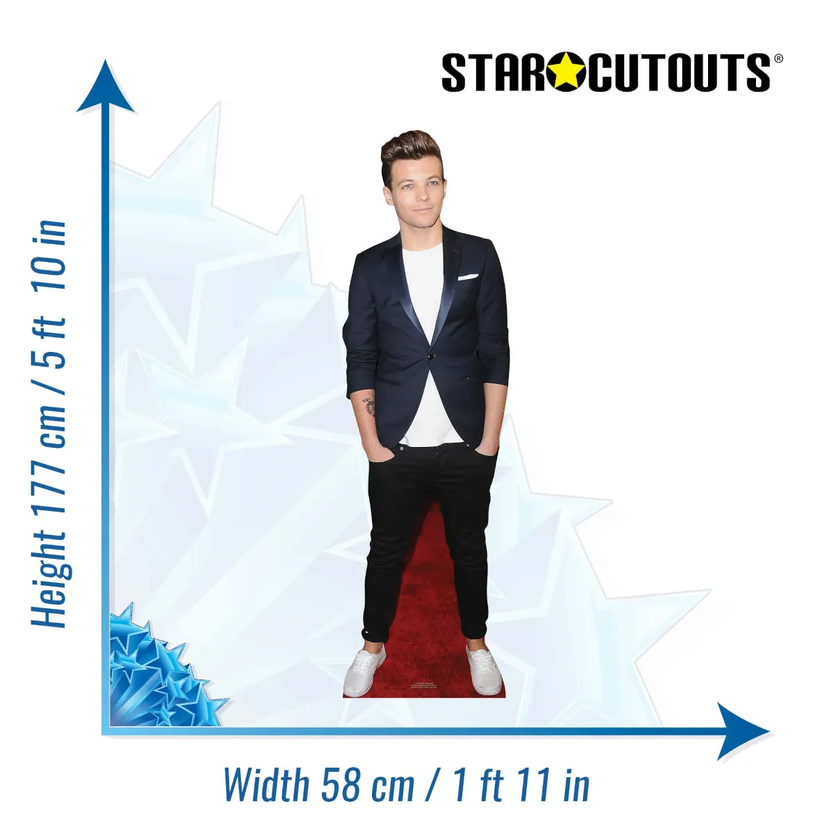 CS576 Louis Tomlinson 'One Direction' (English Singer Songwriter) Lifesize Cardboard Cutout Standee Size