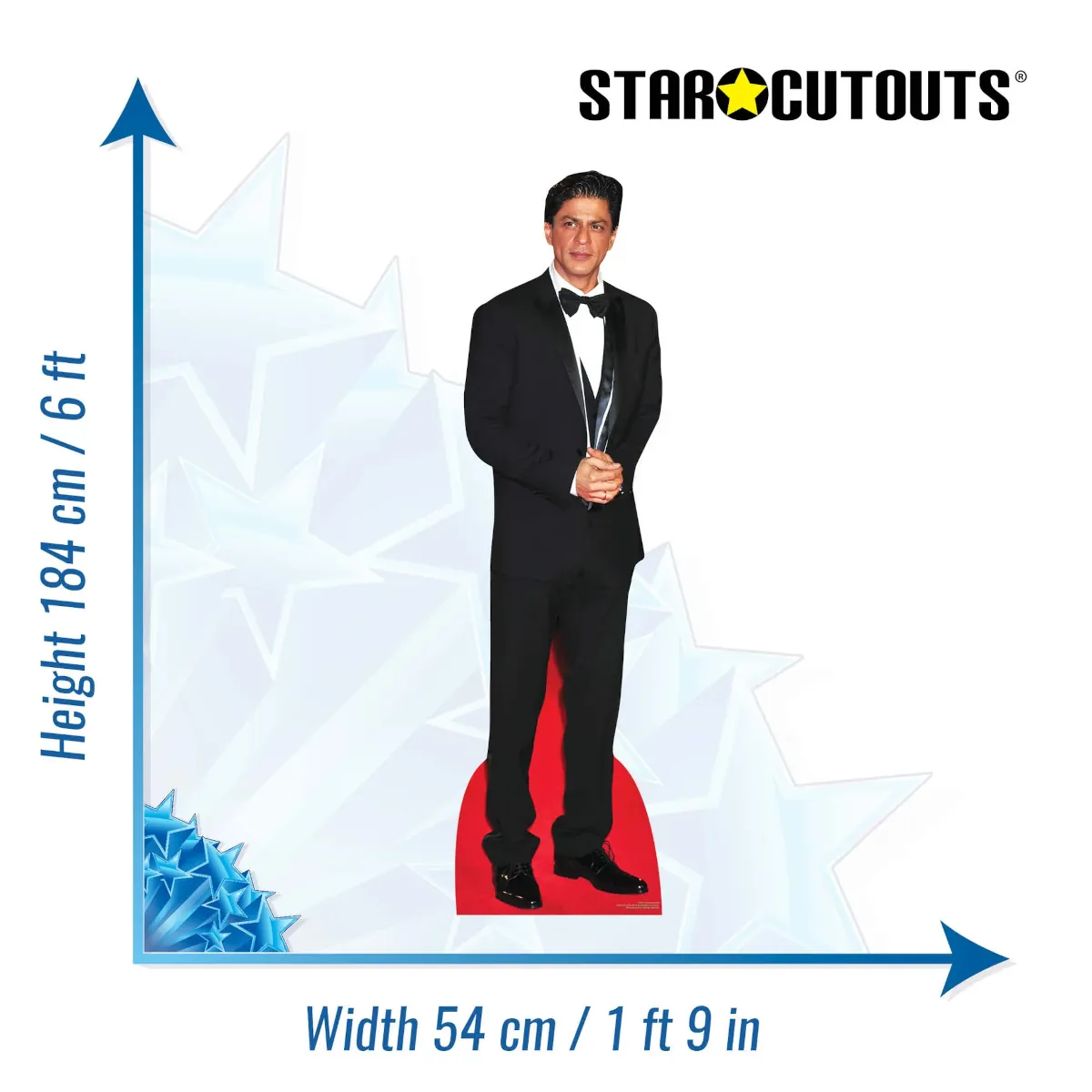 CS583 Shah Rukh Khan 'Black Suit' (Indian Actor) Lifesize Cardboard Cutout Standee Size
