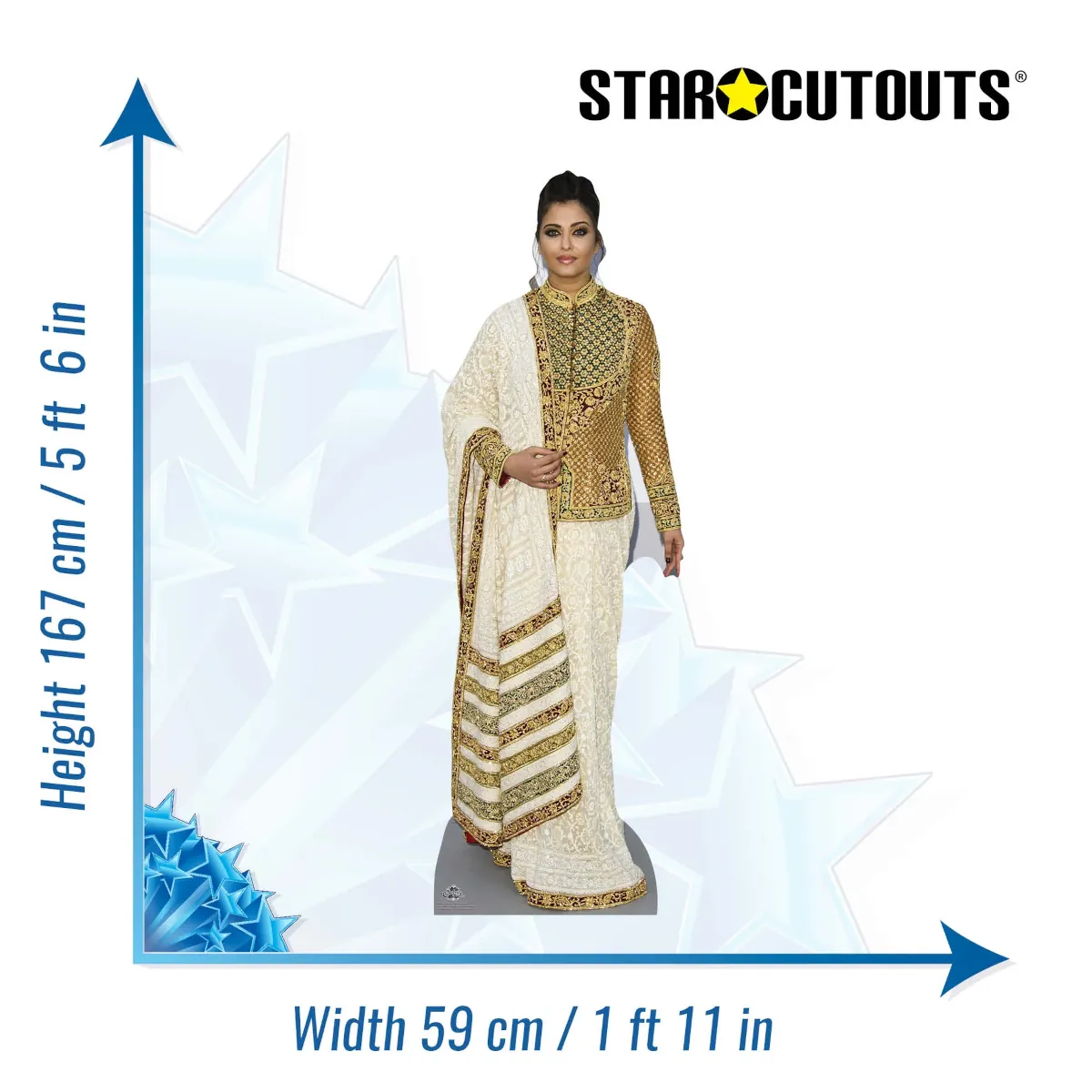 CS584 Aishwarya Rai Bachchan (Indian Actress) Lifesize Cardboard Cutout Standee Size