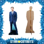 CS586 Leonardo DiCaprio 'Blue Suit' (American Actor) Lifesize Cardboard Cutout Standee Frame