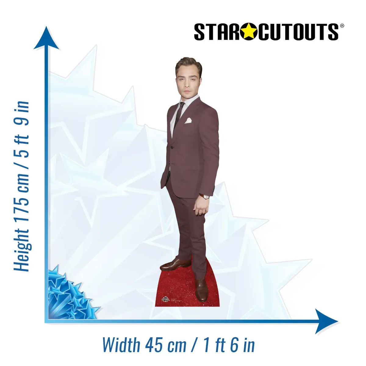 CS596 Ed Westwick 'Red Carpet' (English Actor) Lifesize Cardboard Cutout Standee Size