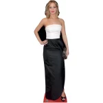 CS601 Jennifer Lawrence Black White Dress American Actress Lifesize Cardboard Cutout