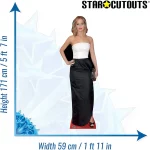 CS601 Jennifer Lawrence Black White Dress American Actress Lifesize Cardboard Cutout 2