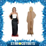 CS601 Jennifer Lawrence Black White Dress American Actress Lifesize Cardboard Cutout 3