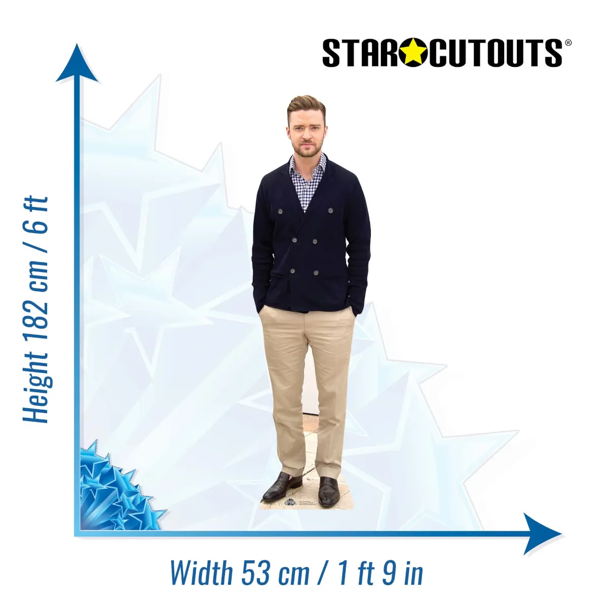CS607 Justin Timberlake (American SingerSongwriter) Lifesize Cardboard Cutout Standee Size
