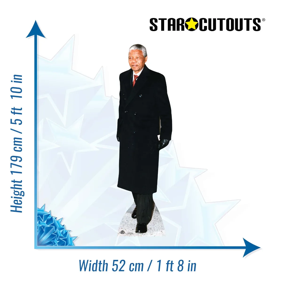 CS614 Nelson Mandela (Former President of South Africa) Lifesize Cardboard Cutout Standee Size