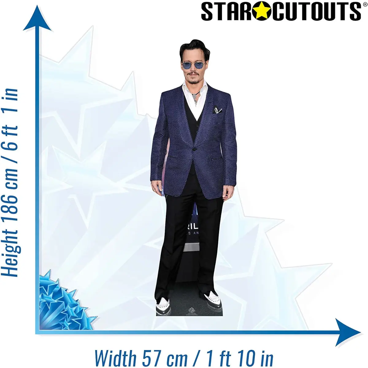 CS621 Johnny Depp American Actor Lifesize Cardboard Cutout Standee 3