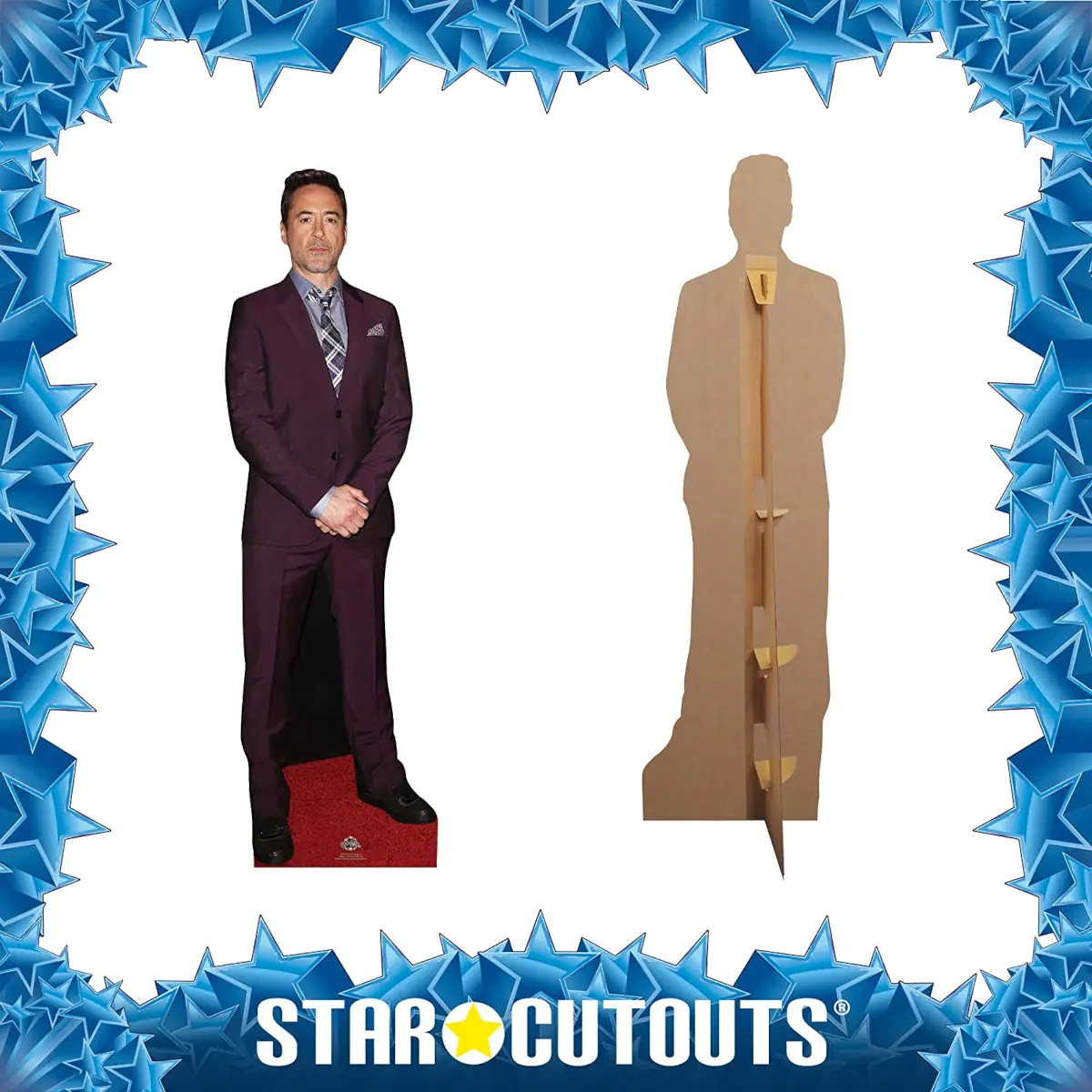 CS626 Robert Downey Jr Mauve Suit American Actor Lifesize Cardboard Cutout Standee 2