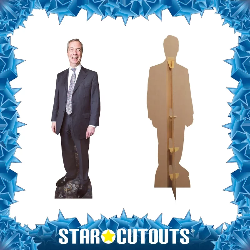 CS629 Nigel Farage (Former British Politician) Lifesize Cardboard Cutout Standee Frame