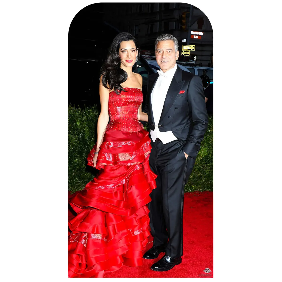 CS635 George Clooney 'Red Carpet' Lifesize Stand-In Cardboard Cutout Standee Front