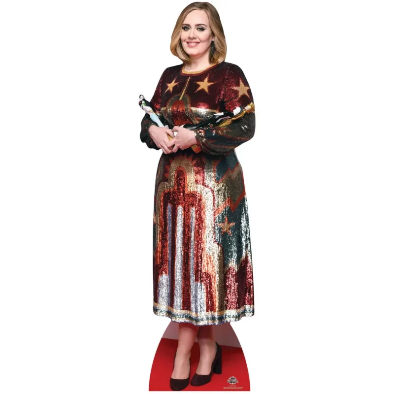 CS636 Adele 'Holding Award' (English Singer Songwriter) Lifesize Cardboard Cutout Front
