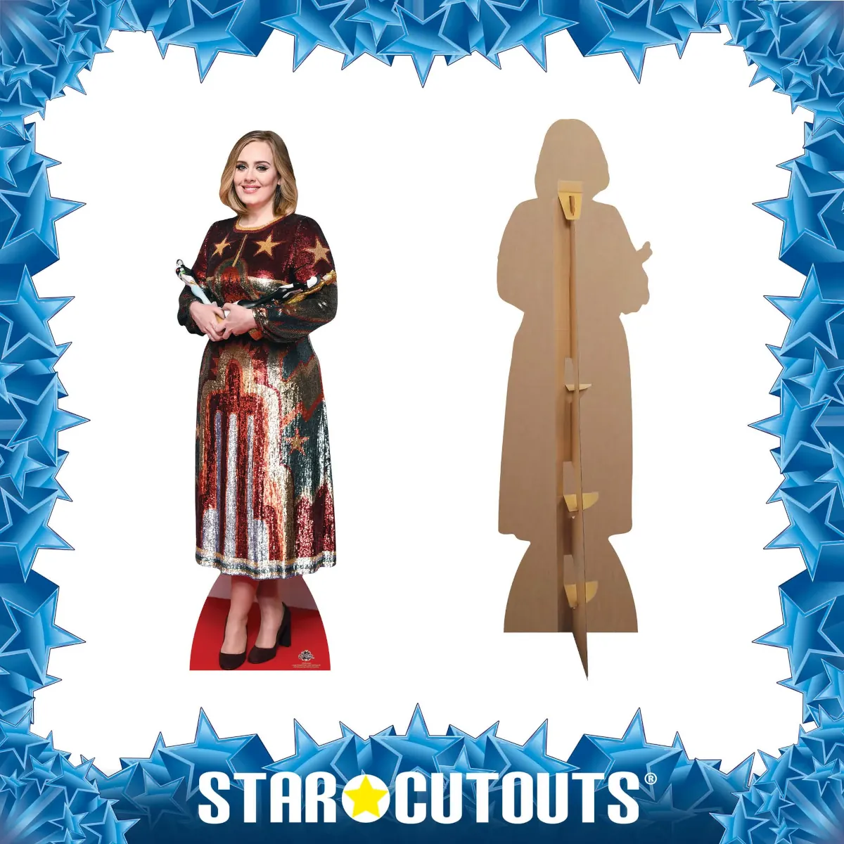 CS636 Adele 'Holding Award' (English Singer Songwriter) Lifesize Cardboard Cutout Stand