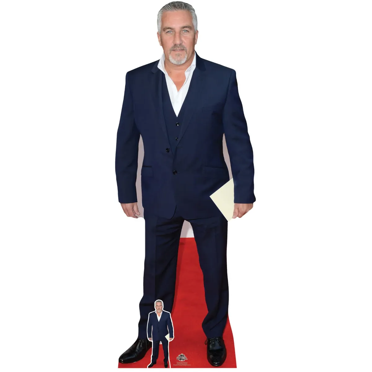 CS644 Paul Hollywood 'Blue Suit' (Celebrity Chef) Lifesize + Mini Cardboard Cutout Standee Front