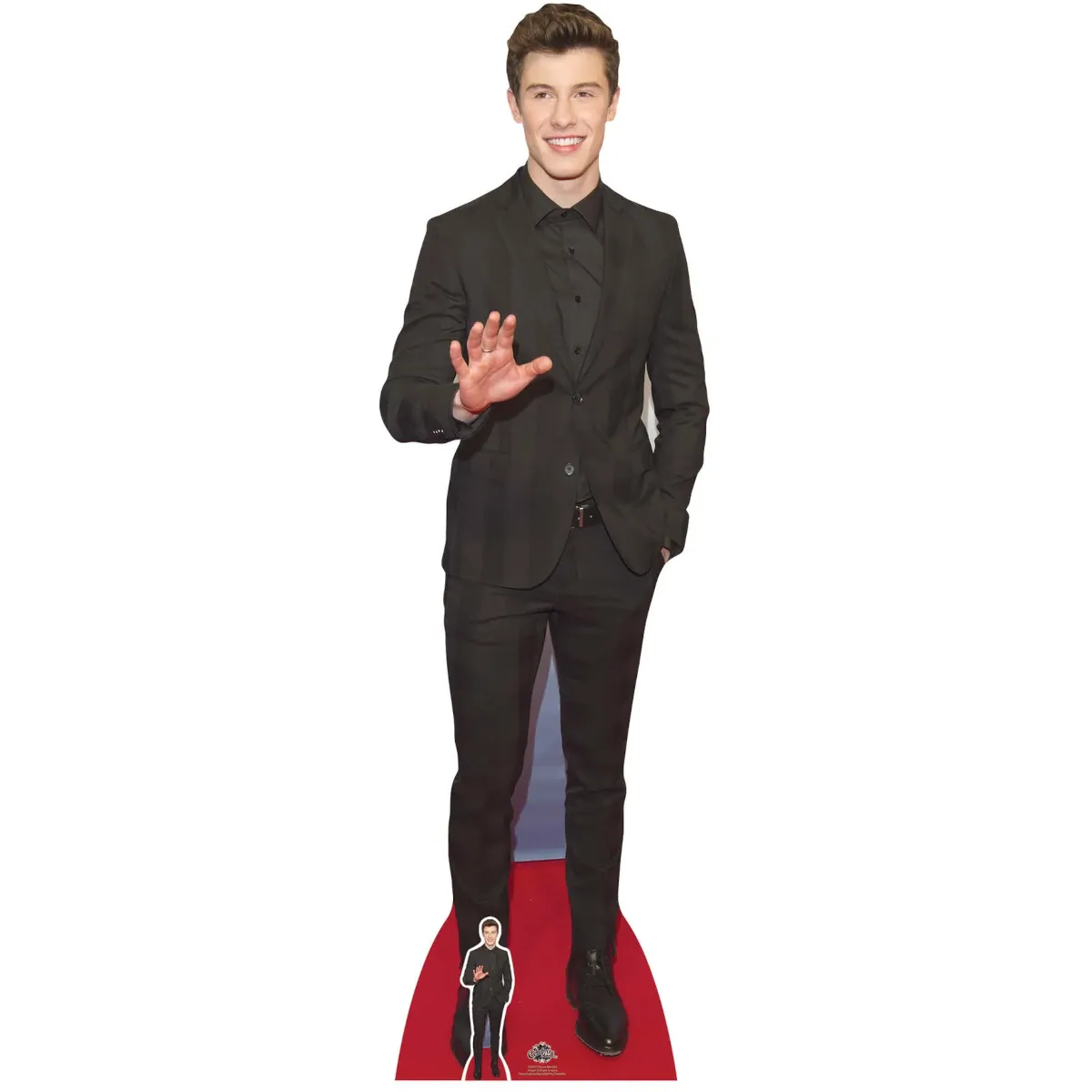 CS657 Shawn Mendes 'Red Carpet' (Canadian SingerSongwriter) Lifesize + Mini Cardboard Cutout Standee Front