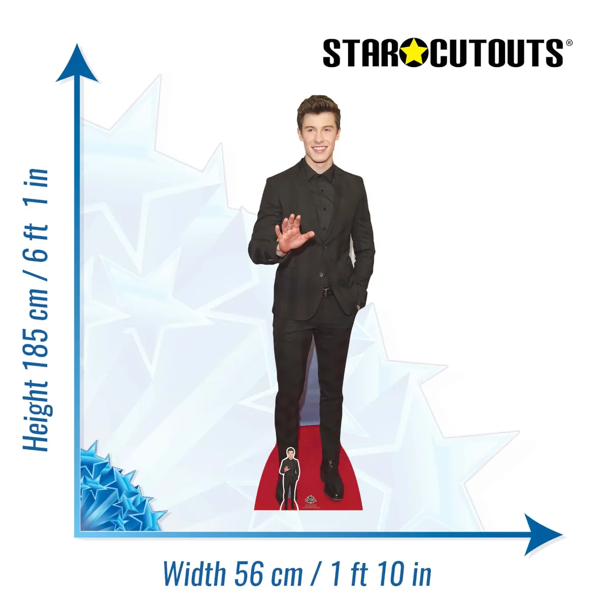 CS657 Shawn Mendes 'Red Carpet' (Canadian SingerSongwriter) Lifesize + Mini Cardboard Cutout Standee Size