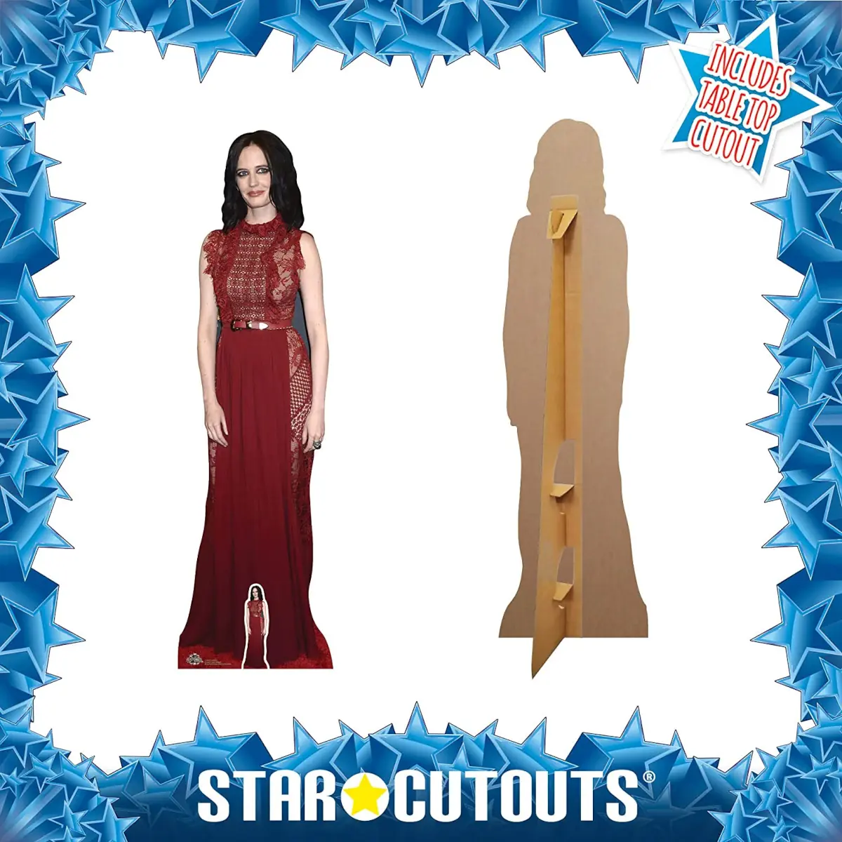 CS663 Eva Green Red Dress French Actress Lifesize Mini Cardboard Cutout Standee 2