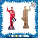CS669 Sebastian Vettel Waving German Racing Driver Lifesize Mini Cardboard Cutout Standee 2