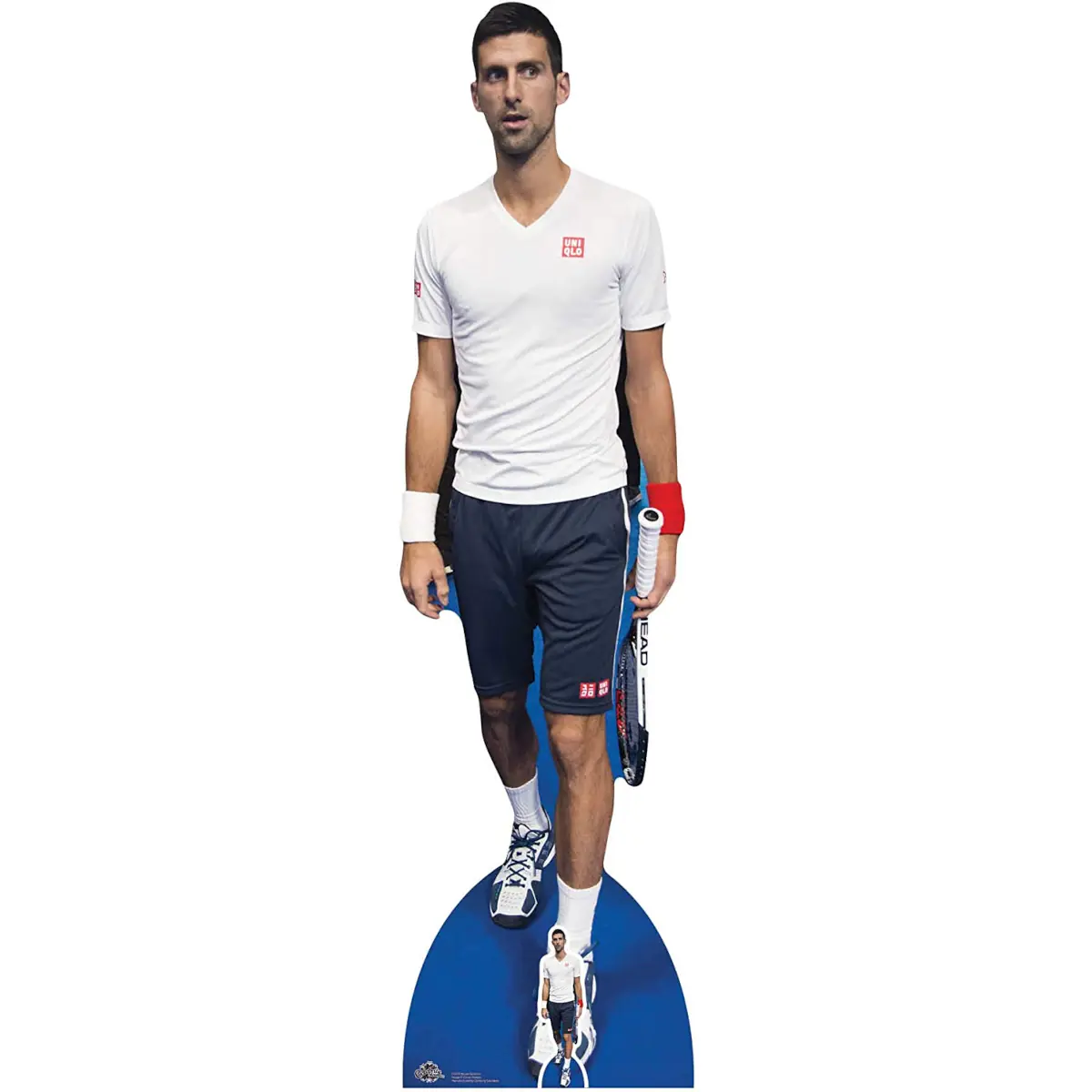 CS676 Novak Djokovic On Court Serbian Tennis Player Lifesize Mini Cardboard Cutout Standee