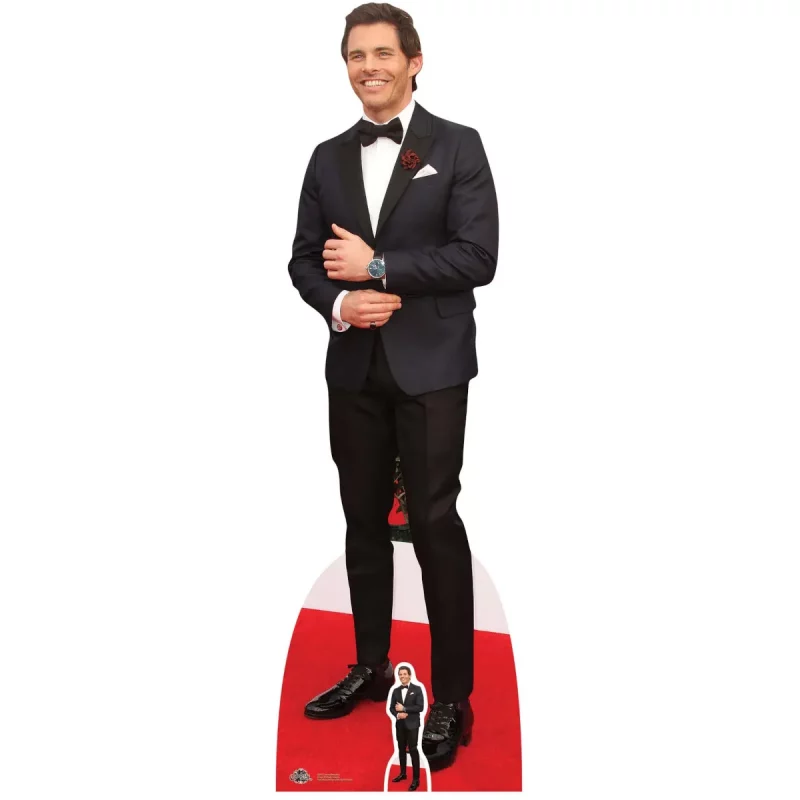 CS681 James Marsden 'Red Carpet' (American Actor) Lifesize + Mini Cardboard Cutout Standee Front