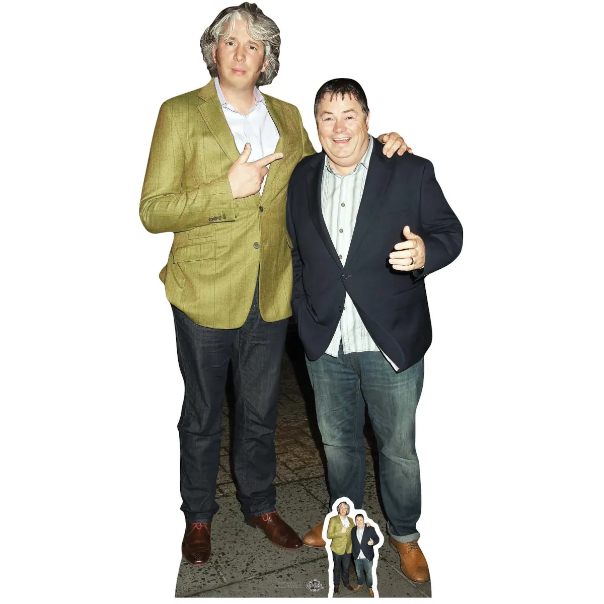 CS683 Edd China & Mike Brewer (Television Presenters) Lifesize + Mini Cardboard Cutout Standee Front