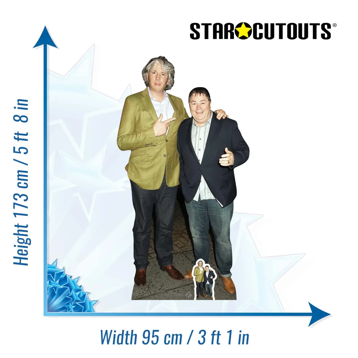 CS683 Edd China & Mike Brewer (Television Presenters) Lifesize + Mini Cardboard Cutout Standee Size