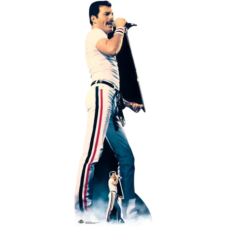 CS700 Freddie Mercury 'On Stage 1982' (British SingerSongwriter) Lifesize + Mini Cardboard Cutout Standee Front