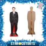 CS705 Leonardo DiCaprio 'Black Suit' (American Actor) Lifesize + Mini Cardboard Cutout Standee Frame