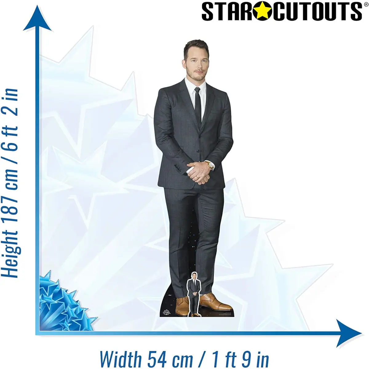 CS729 Chris Pratt American Actor Lifesize Mini Cardboard Cutout Standee 3