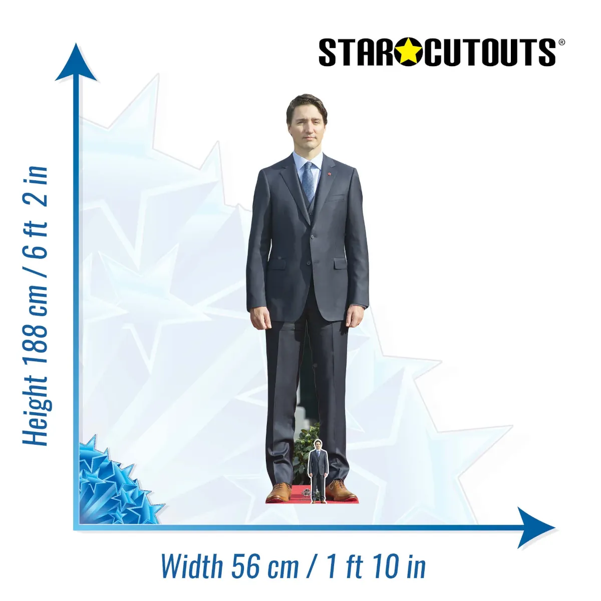 CS732 Justin Trudeau (Canadian Prime Minister) Lifesize + Mini Cardboard Cutout Standee Size