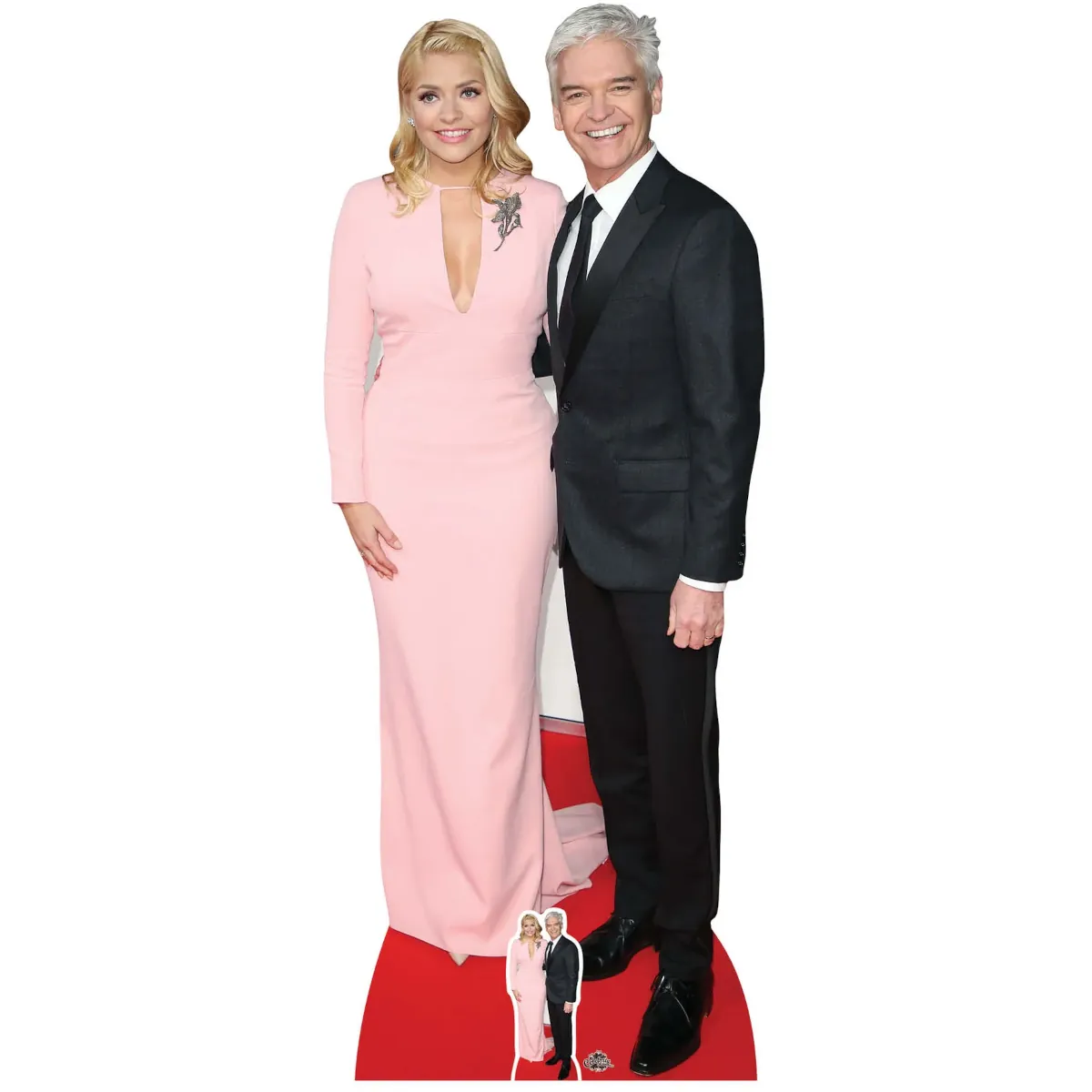 CS737 Holly Willoughby & Phillip Schofield (Television Presenters) Lifesize + Mini Cardboard Cutout Standee Front