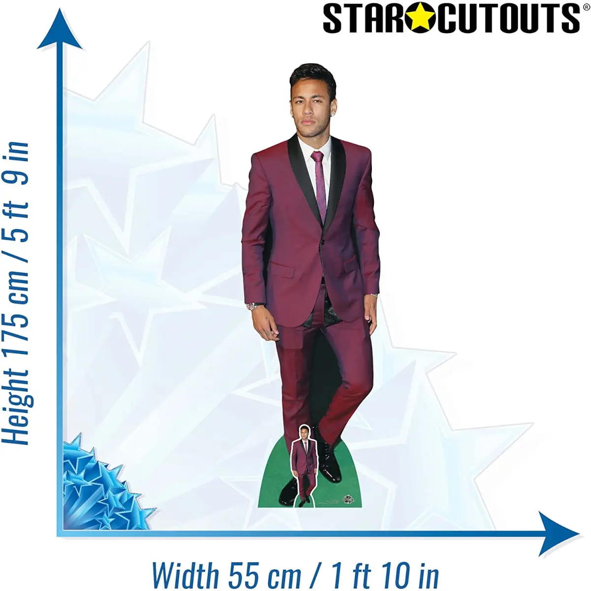 CS742 Neymar Brazilian Footballer Lifesize Mini Cardboard Cutout Standee 2