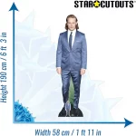 CS745 Sam Heughan Blue Suit Scottish Actor Lifesize Mini Cardboard Cutout Standee 3
