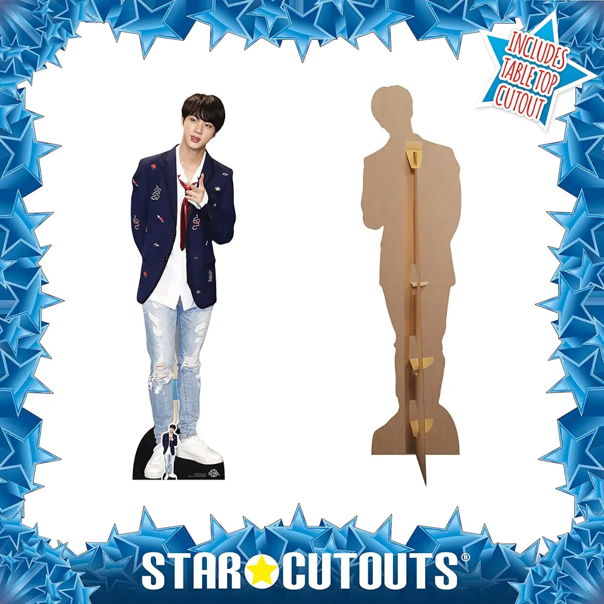CS748 Jin Blue Blazer BTS Bangtan Boys Lifesize Mini Cardboard Cutout Standee 3