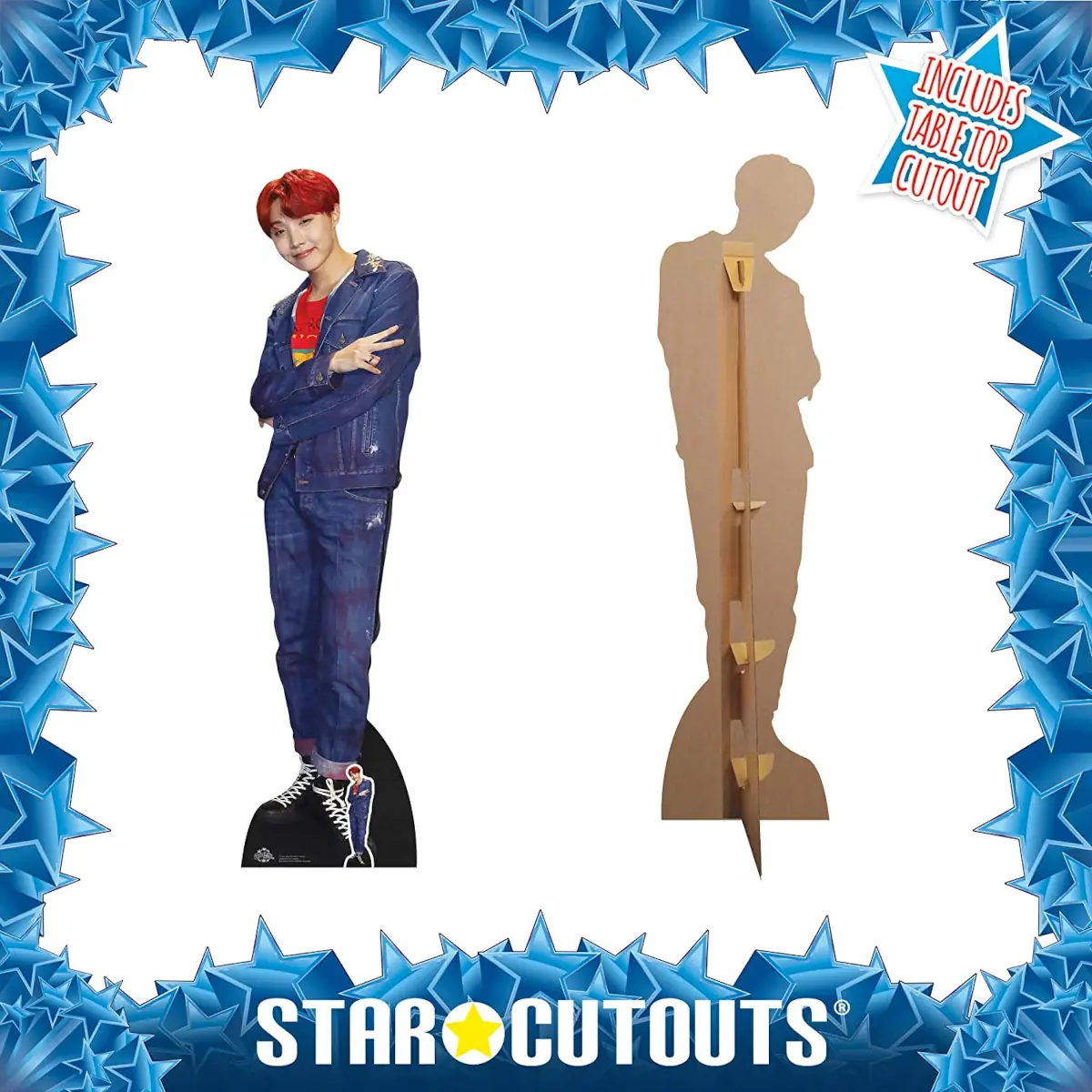 CS752 J-Hope Denim BTS Bangtan Boys Lifesize Mini Cardboard Cutout Standee 2