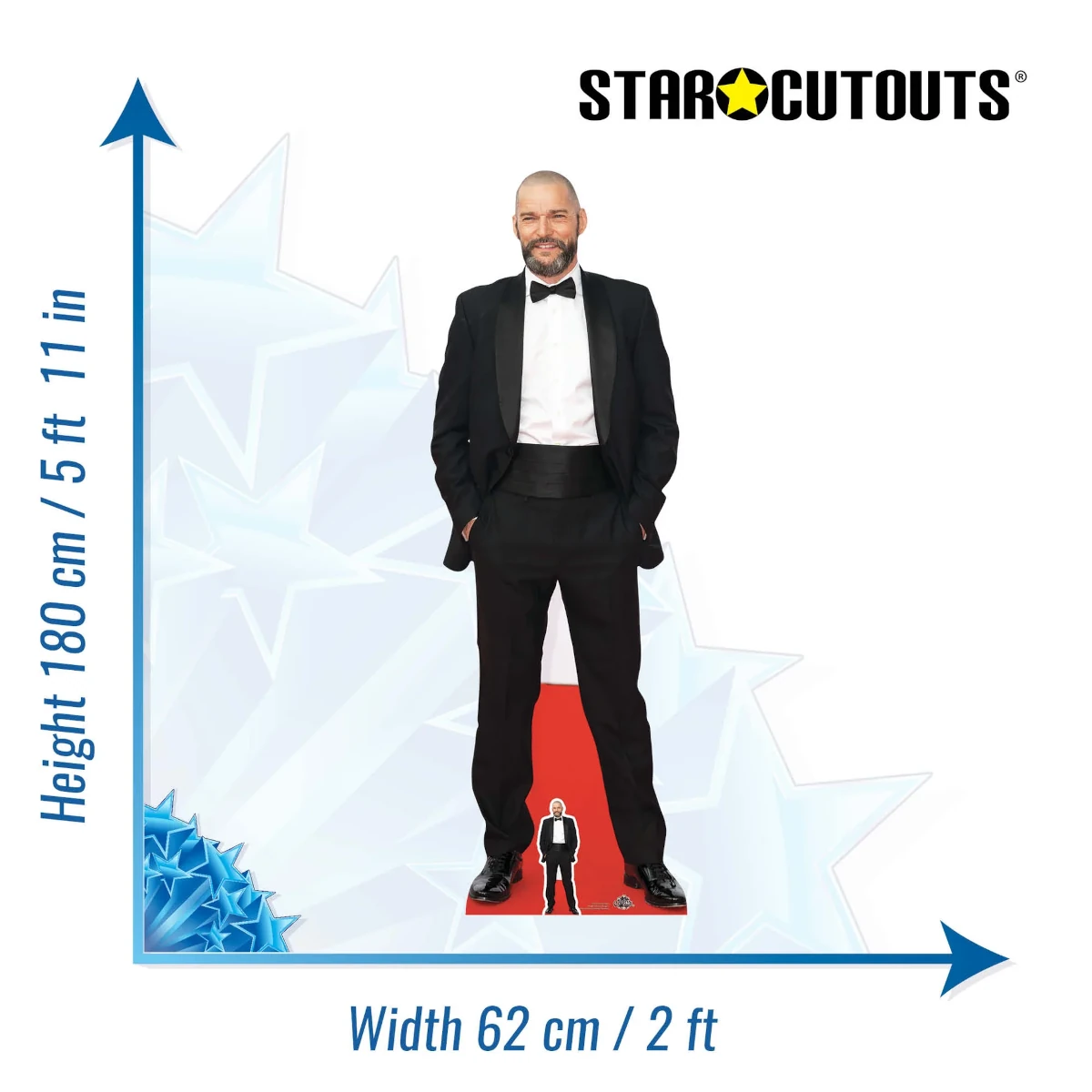 CS753 Fred Sirieix (Television Personality) Lifesize + Mini Cardboard Cutout Standee Size