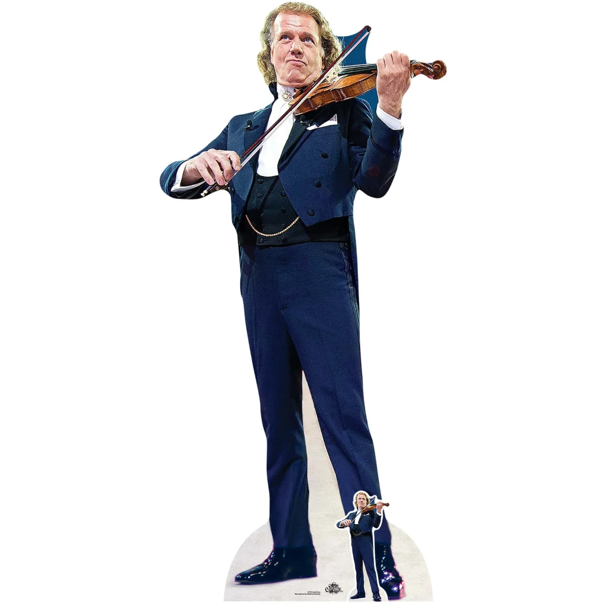 CS772 Andre Rieu 'Playing Violin' (Dutch Violinist) Lifesize + Mini Cardboard Cutout Standee Front