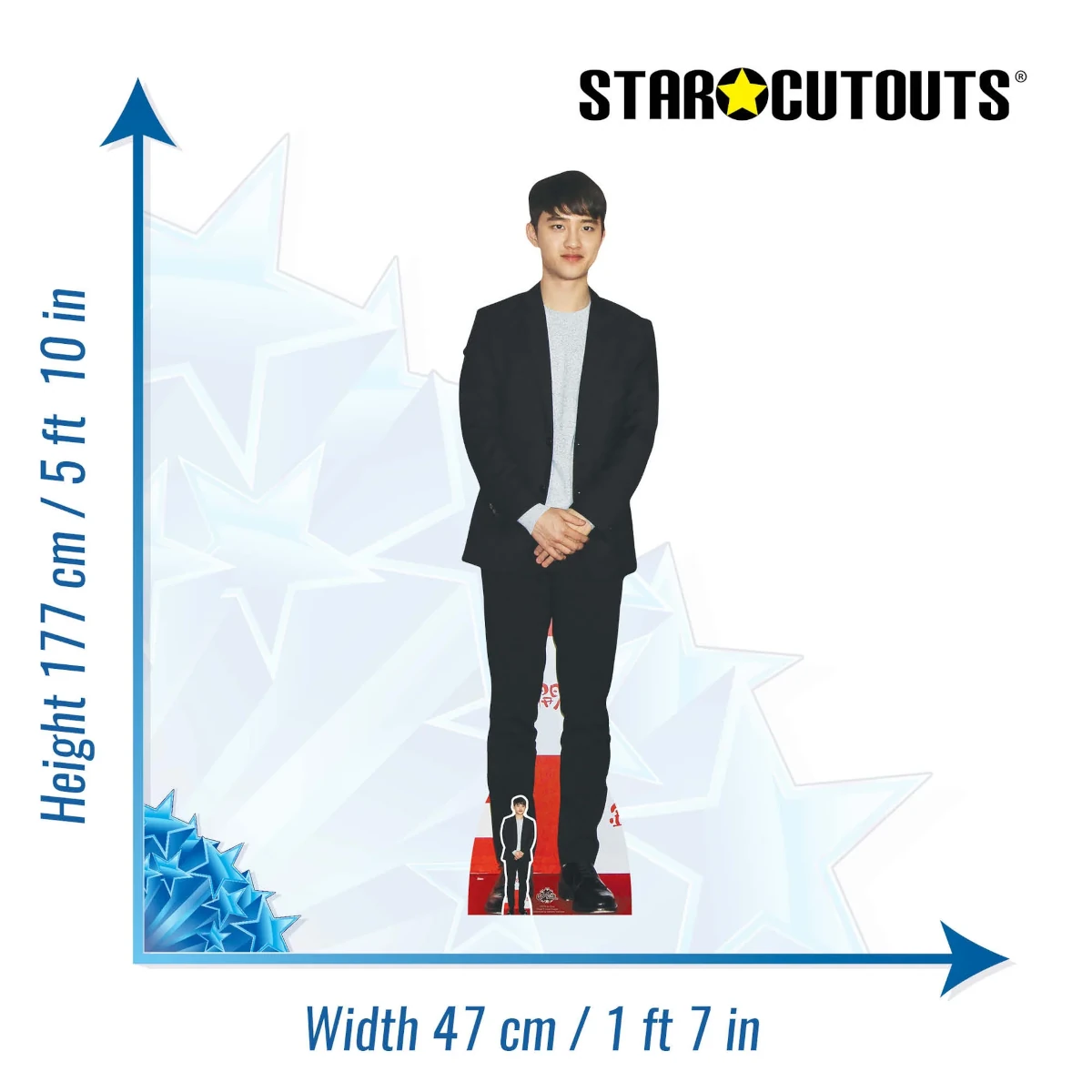 CS776 D.O. 'Exo' (South Korean Singer) Lifesize + Mini Cardboard Cutout Standee Size