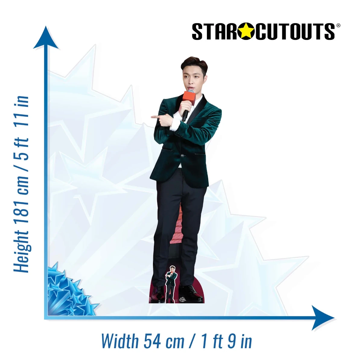 CS777 Lay Zhang 'Exo' (Chinese Rapper) Lifesize + Mini Cardboard Cutout Standee Size