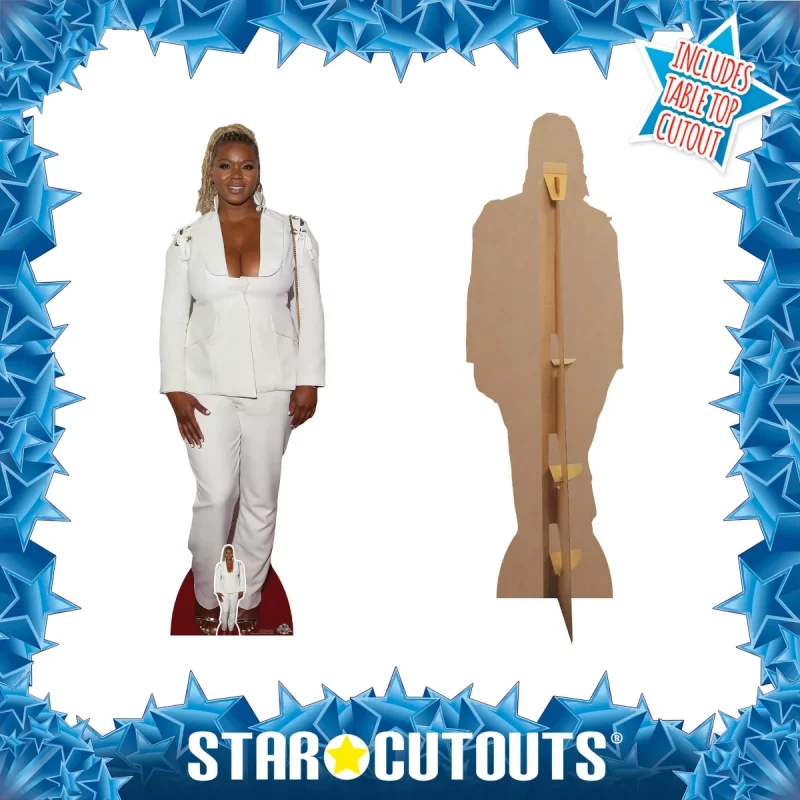 CS794 Claire Sulmers 'White Outfit' (Blogger) Lifesize + Mini Cardboard Cutout Standee Frame