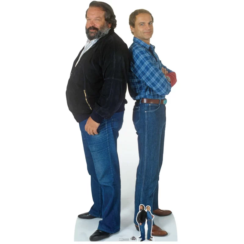 CS797 Bud Spencer & Terence Hill Lifesize + Mini Cardboard Cutout Standee Front