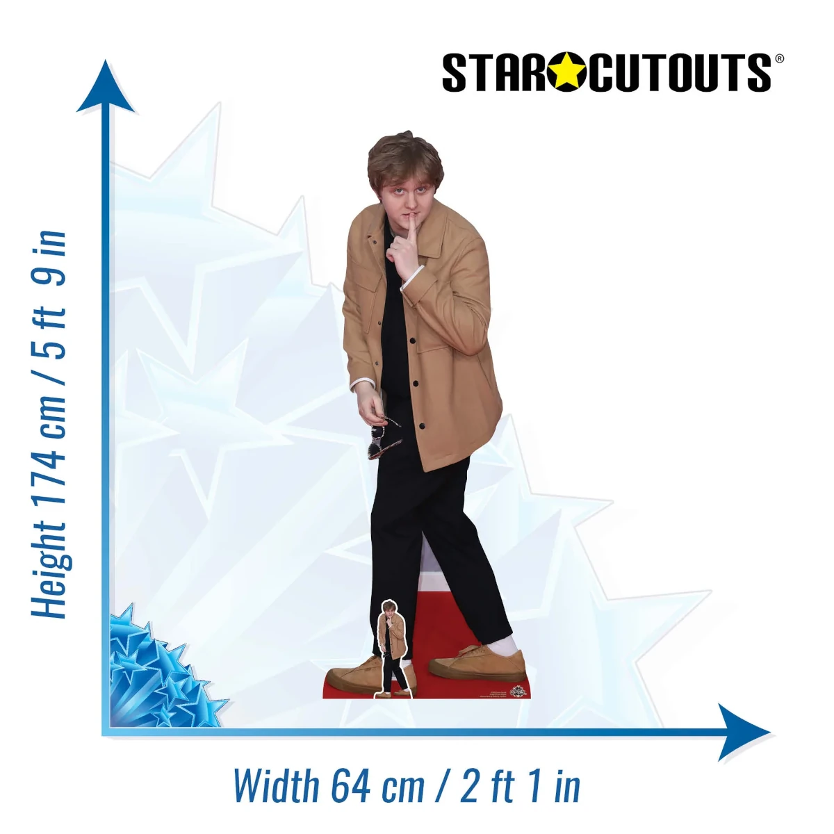 CS800 Lewis Capaldi (Scottish SingerSongwriter) Lifesize + Mini Cardboard Cutout Standee Size