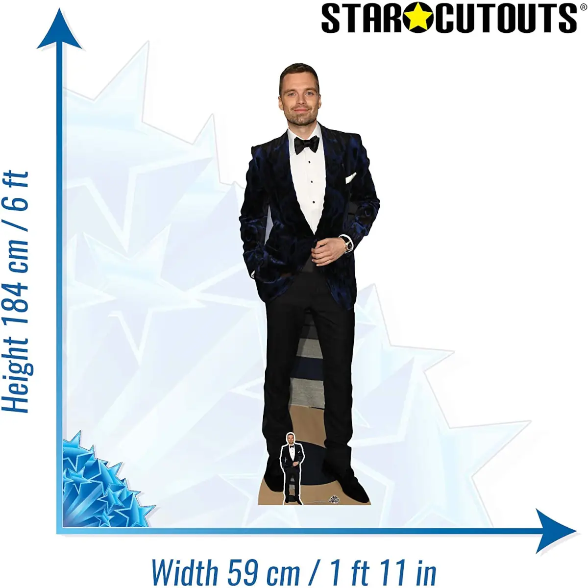 CS803 Sebastian Stan Romanian American Actor Lifesize Mini Cardboard Cutout Standee 2